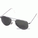 American Optical Flight Gear General Series Sunglasses Silver Frame Color Correct Gray Polycarbonate Lens Wire Spatula Temples