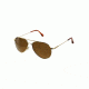 AO General Sunglasses, Gold, Amber Glass Lens, Wire Spatula, 58mm G-CG-WS-58