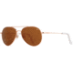 AO General Sunglasses, Rose Gold, Cosmetan Brown SkyMaster Glass Lenses, Polarized, 55-14-140 B47, GEN555STCLBNG-P