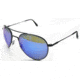 AO II 8-Base Sunglasses, Black, Wire Spatula, 58mm, Blue Mirror Lens - Large B-BMP-WS-58