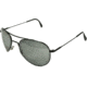 AO II 8-Base Sunglasses, Black, Wire Spatula, Gray Poly Lens, 55mm, Sm/Med B-CCP-WS-55