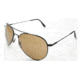 AO II 8-Base Sunglasses, Black, Wire Spatula, HC Amber Lens, 55mm, Sm/Med B-HCBP-WS-55