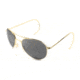 AO II 8-Base Sunglasses, Gold, Comfort Cable, Gray Poly Lens, 58mm, Large G-CCP-CC-58