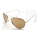 AO II 8-Base Sunglasses, Gold, Comfort Cable, HC Amber Lens, 58mm, Large G-HCBP-CC-58