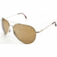 AO II 8-Base Sunglasses, Gold, Wire Spatula, HC Amber Lens, 58mm, Large G-HCBP-WS-58