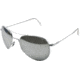 AO II 8-Base Sunglasses, Silver, Wire Spatula, Silver Full Mirror Lenses - 52mm S-SFM-WS-52