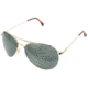 AO II 8-Base Sunglasses, Gold, Wire Spatula, Grey Poly Lenses, 58mm, Polarized G-CCGPP-WS-58