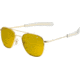 AO Original Pilot Sunglasses, Bayonet, Gold Frame, Yellow Lens, Polarized, 52mm, 32286