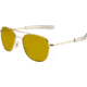 AO Original Pilot Sunglasses, Bayonet, Gold Frame, Yellow Lens, Polarized, 57mm, 32463