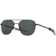 AO Original Pilot Sunglasses, Black Frame, 57 mm True Color Gray SkyMaster Glass Lenses, Bayonet Temple, Polarized, 738921562177