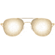 AO Original Pilot Sunglasses, Gold Frame, 57 mm SunFlash Gold Mirror AOLite Nylon Lenses, Bayonet Temple, Polarized, 738921564614