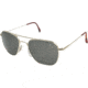 AO Original Pilot Sunglasses, Gold, Wire Spatula, Grey Glass Lens, 52mm, Polarized G-TCGPG-WS-52