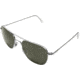 AO Original Pilot Sunglasses, Matte Chrome, Wire Spatula, Green Glass Lenses - 57mm MC-TCGG-WS-57