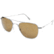 AO Original Pilot Sunglasses, Matte Chrome, Wire Spatula, HC Amber Poly Lens, 52mm MC-HCAP-WS-52