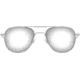 AO Original Pilot Sunglasses, Silver Frame, 52 mm SunFlash Silver Mirror AOLite Nylon Lenses, Bayonet Temple, Polarized, 738921564652