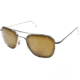 AO Original Pilot Sunglasses, Silver, Wire Spatula, HC Amber Poly Lens, 55mm S-HCAP-WS-55