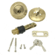AP Products Dead Bolt Lock Set 1in Throw Polished Brass, 013-222