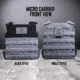 AR500 Armor Micro Plate Carrier w/Slick Side, Wolf Gray MICROSLICKGRY