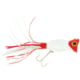Arbogast Hula Popper Topwater Popper, 2 1/4in, 5/8 oz, Floating, White/Red Head, G750-01