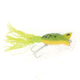 Arbogast Hula Popper Topwater Popper, 2in, 3/8 oz, Floating, Frog Yellow Belly, G760-07