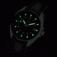 Armourlite 38mm Shatterproof Glass Swiss Tritium Watch, Silver, Black, Small AL503-LBL