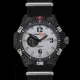 Armourlite Caliber Series Automatic White Dial Watch with Black Nylon Band, White AL1202