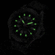 Armourlite ColorBurst Shatterproof Scratch Resistant Glass Green Tritium Watch, Black/White, Small AL210