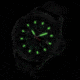 Armourlite ColorBurst Shatterproof Scratch Resistant Glass Green Tritium Watch, Black/Green, Small AL223
