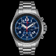 Armourlite Officer Series Blue Dial Stainless Steel Chronograph Watch, Blue/Silver AL814