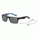 Arnette Specialist Sunglasses, Black On Translucent Clear Frame, Grey Lens-AN4204-03