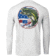 AVID Sportswear Stars And Bars Avidry Long Sleeve Shirt - Mens, Glacier, 2XL, MK32421GLG2X