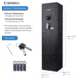 Barska HQ900 Large Quick Access Keypad Biometric Rifle Safe, Black, AX12752