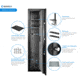Barska HQ900 Large Quick Access Keypad Biometric Rifle Safe, Black, AX12752