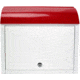 Barska Retro Locking Wall Mount Mailbox. 13in Width, Cream-Red, Small, CB13700