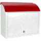 Barska Retro Locking Wall Mount Mailbox. 13in Width, Cream-Red, Small, CB13700