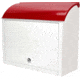 Barska Retro Locking Wall Mount Mailbox. 13in Width, Cream-Red, Small, CB13700