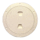Beckson Marine 6" Smooth Center Screw-Out Deck Plate - Beige 46424