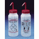 Bel-Art Safety-Vented Labeled Wash Bottles, Low-Density Polyethylene, Wide Mouth 116422623 500 Ml (16 oz.) Capacity