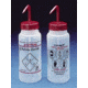 Bel-Art Safety-Vented Labeled Wash Bottles, Low-Density Polyethylene, Wide Mouth 116422612 500 Ml (16 oz.) Capacity