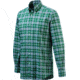 Beretta Mens Drip Dry Shirt,Green/Blue Check,L LU210T0707076GL
