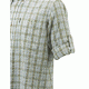 Beretta Mens Seersucker Button-Down Long Sleeve Plaid Shirt,White/Green,XL LU540T1072011BXL