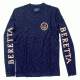 Beretta T-Shirt Double Logo Long Sleeve, Navy, 2XL TS71729458XXL