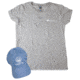 Beretta Women's Cap &amp; T-shirt Medium Roll-up Combo Sky Blue