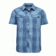 Black Diamond Technician Mens Short Sleeve Shirt, Ink Blue/Denim Plaid, Large, APB94J998LRG1
