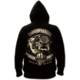 Black Ink U.S.M.C. Bulldog Hooded Pullover Sweatshirt, Mens, Black, Small, 80333-017