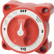Blue Sea Systems E Ser. Batt Sw, 1-2-Off-Both, Red BS-9001E