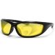 Bobster Charger Sunglasses - Black Frame, Anti Fog Yellow Lens ECHA001Y