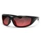 Bobster Charger Sunglass, Blk Frame, Rose Lenses ECHA001R
