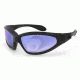 Bobster GXR Sunglasses, Blk Frame, Smoked Blue Mirror Lenses GXR001SB