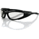 Bobster Low Rider Sunglass, Black Frame, Clear Lenses, ELR001C
